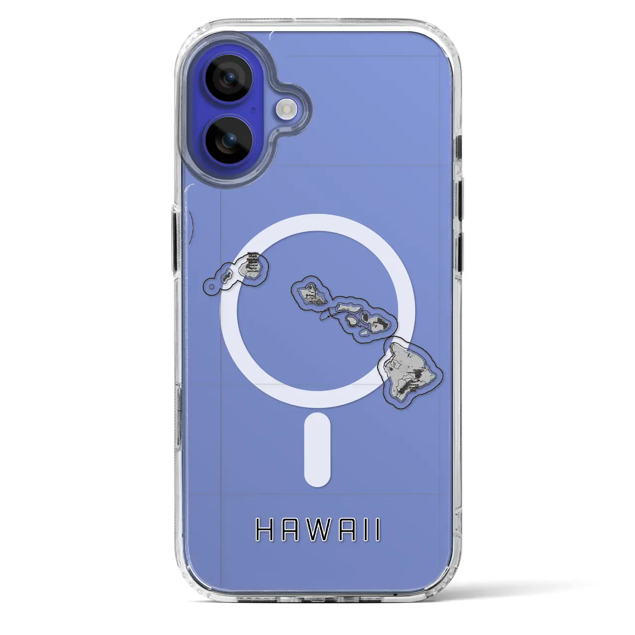 【ハワイ(アメリカ)】地図柄iPhoneケース(MagSafeタイプ)