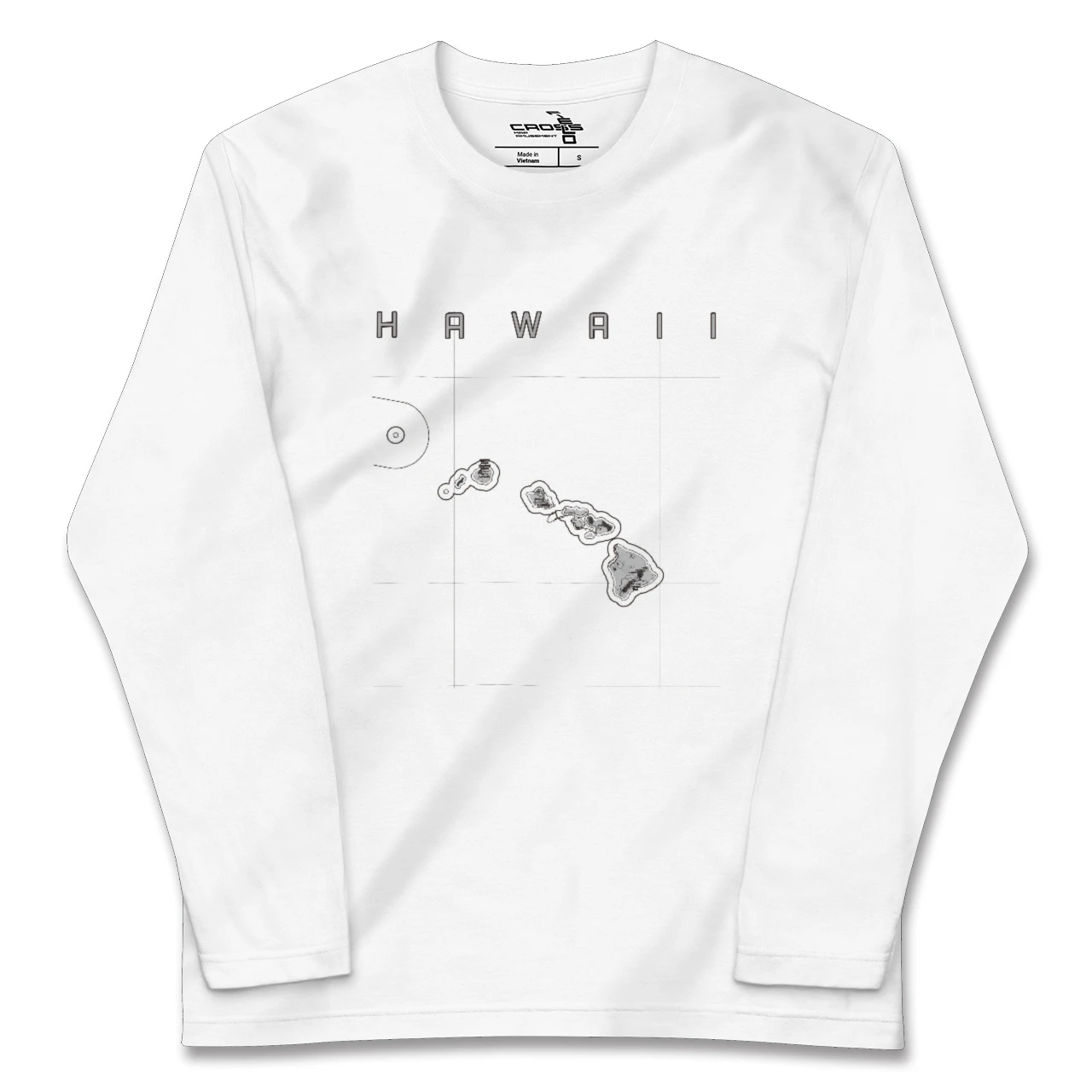 【ハワイ(アメリカ)】地図柄ロングスリーブTシャツ