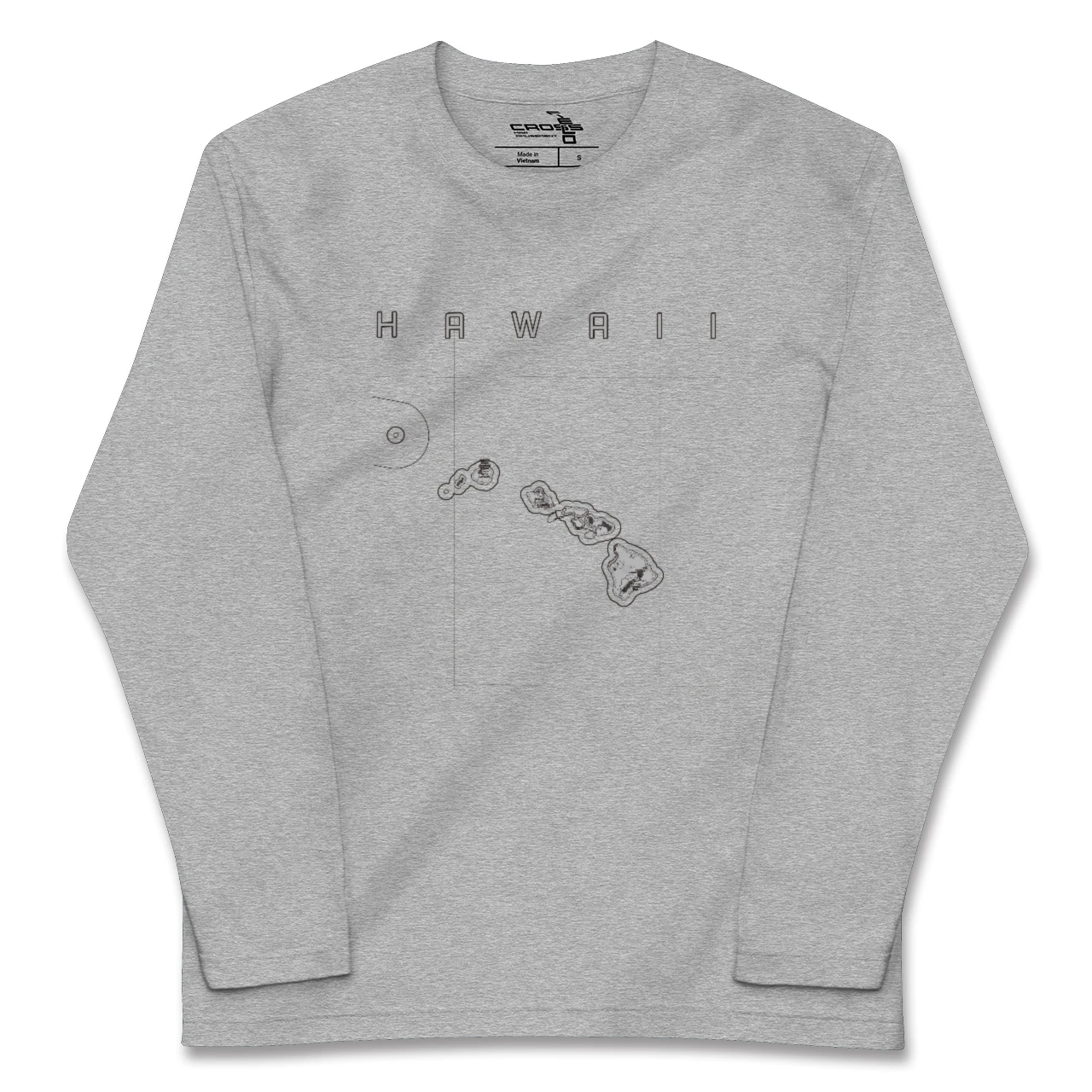 【ハワイ(アメリカ)】地図柄ロングスリーブTシャツ