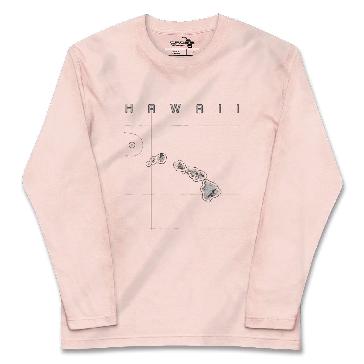【ハワイ(アメリカ)】地図柄ロングスリーブTシャツ