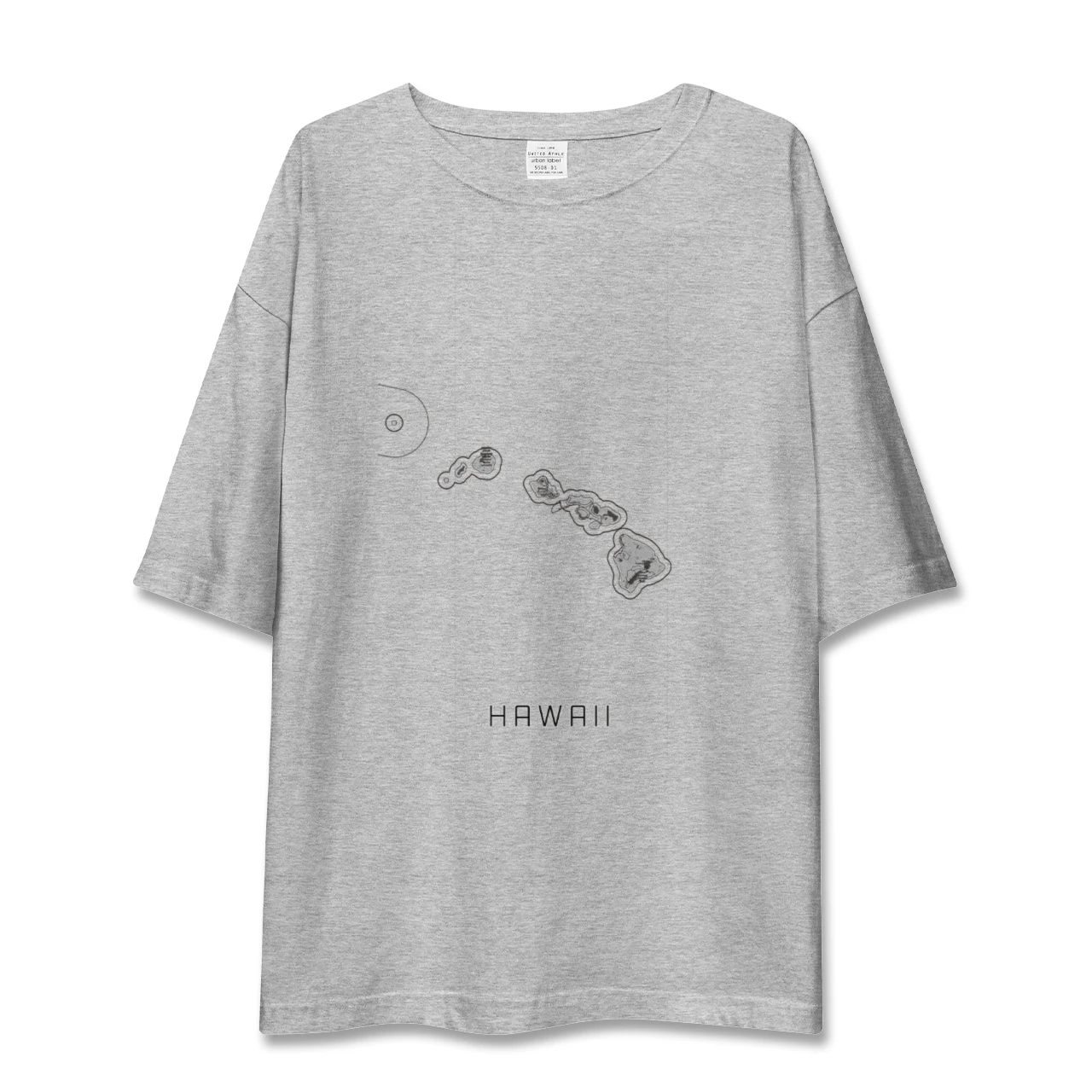 【ハワイ(アメリカ)】地図柄ビッグシルエットTシャツ