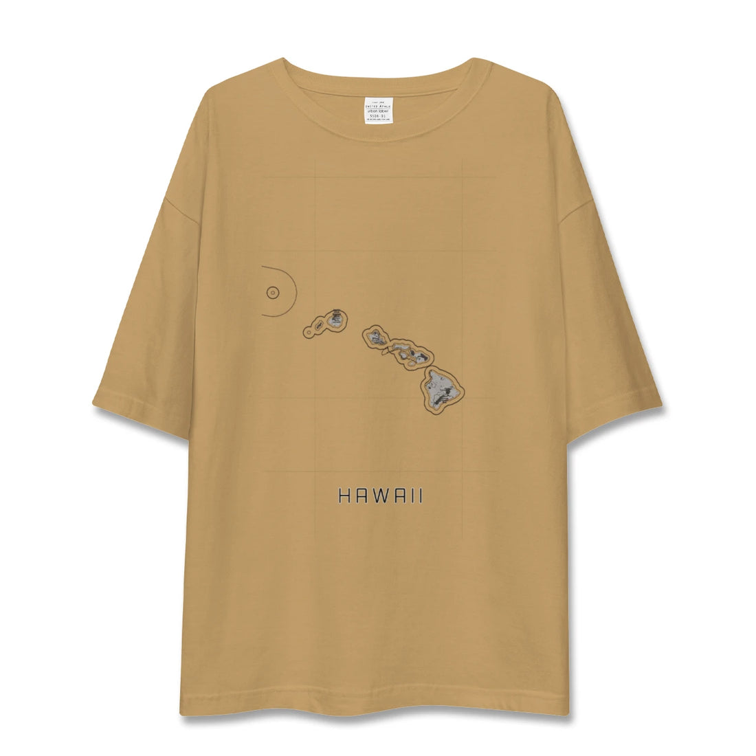 【ハワイ(アメリカ)】地図柄ビッグシルエットTシャツ