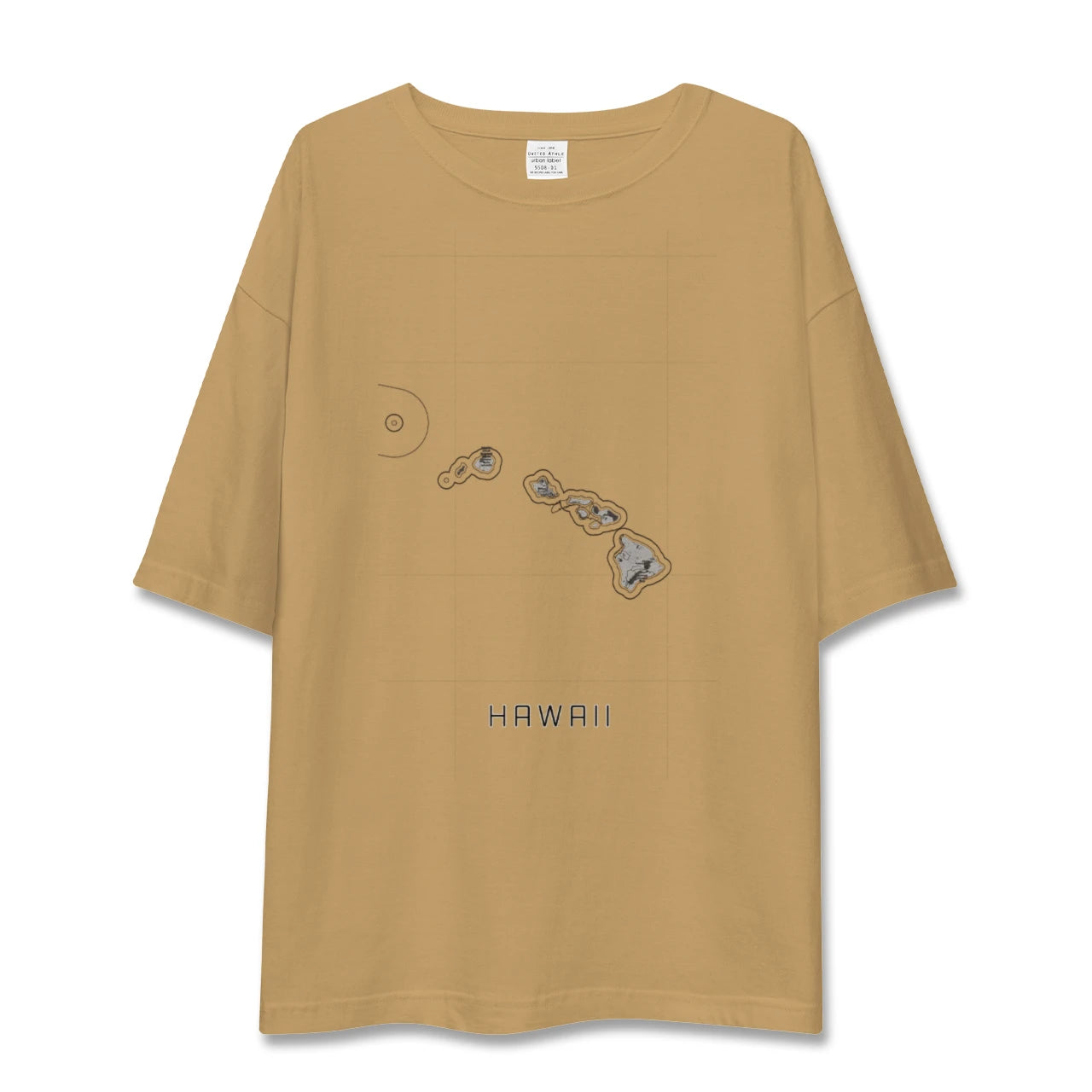 【ハワイ(アメリカ)】地図柄ビッグシルエットTシャツ
