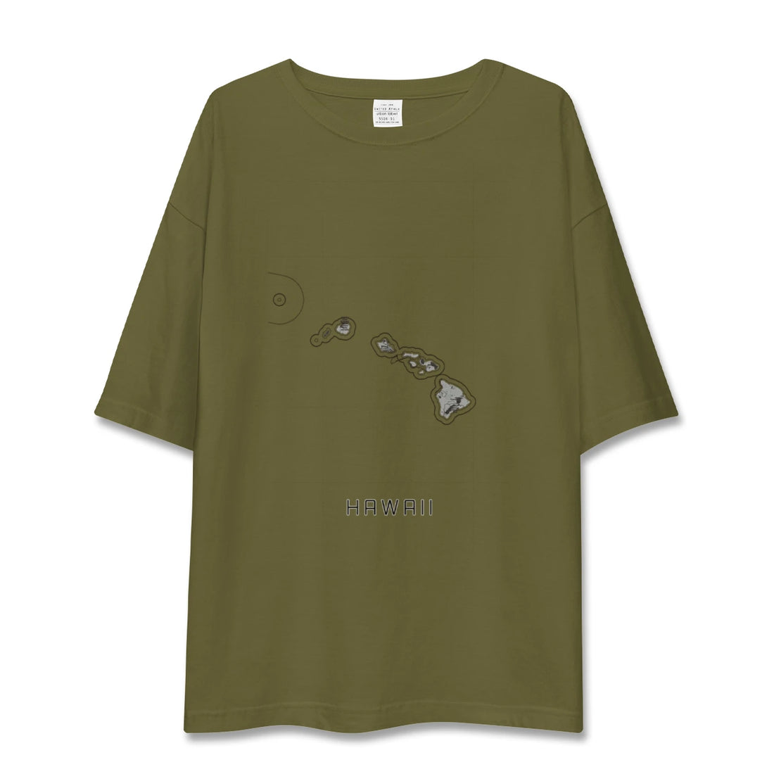 【ハワイ(アメリカ)】地図柄ビッグシルエットTシャツ