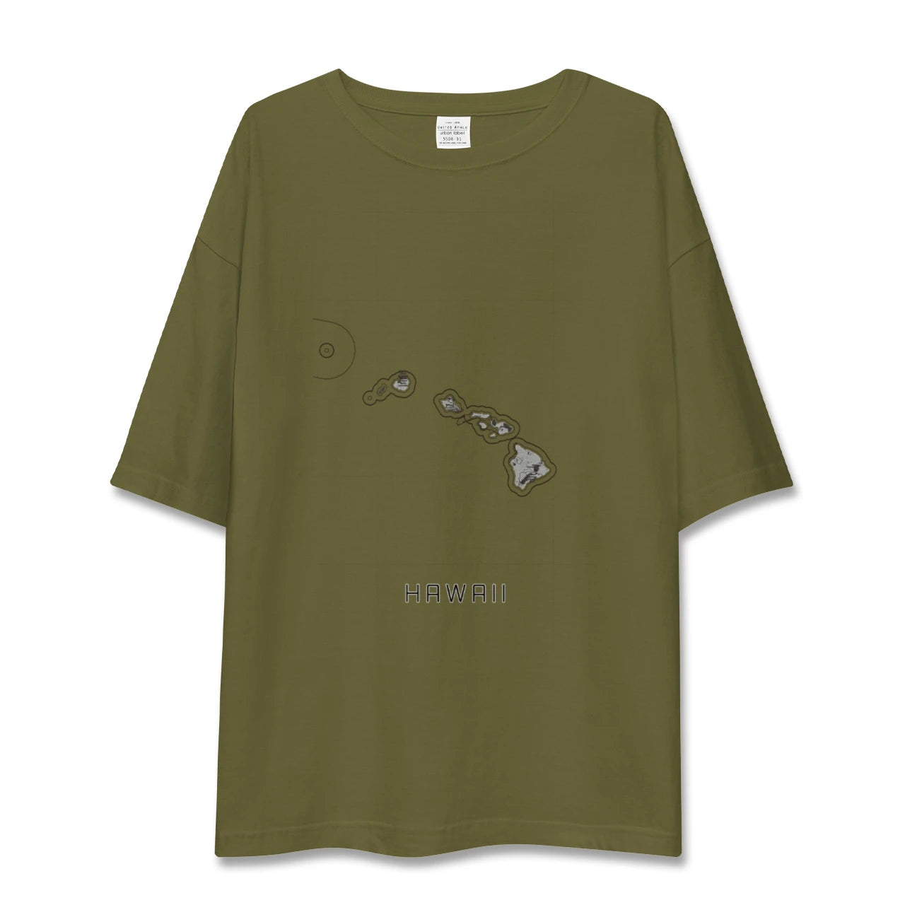 【ハワイ(アメリカ)】地図柄ビッグシルエットTシャツ