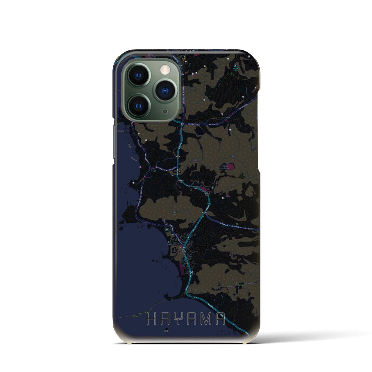 【葉山(神奈川県)】地図柄iPhoneケース(バックカバータイプ)