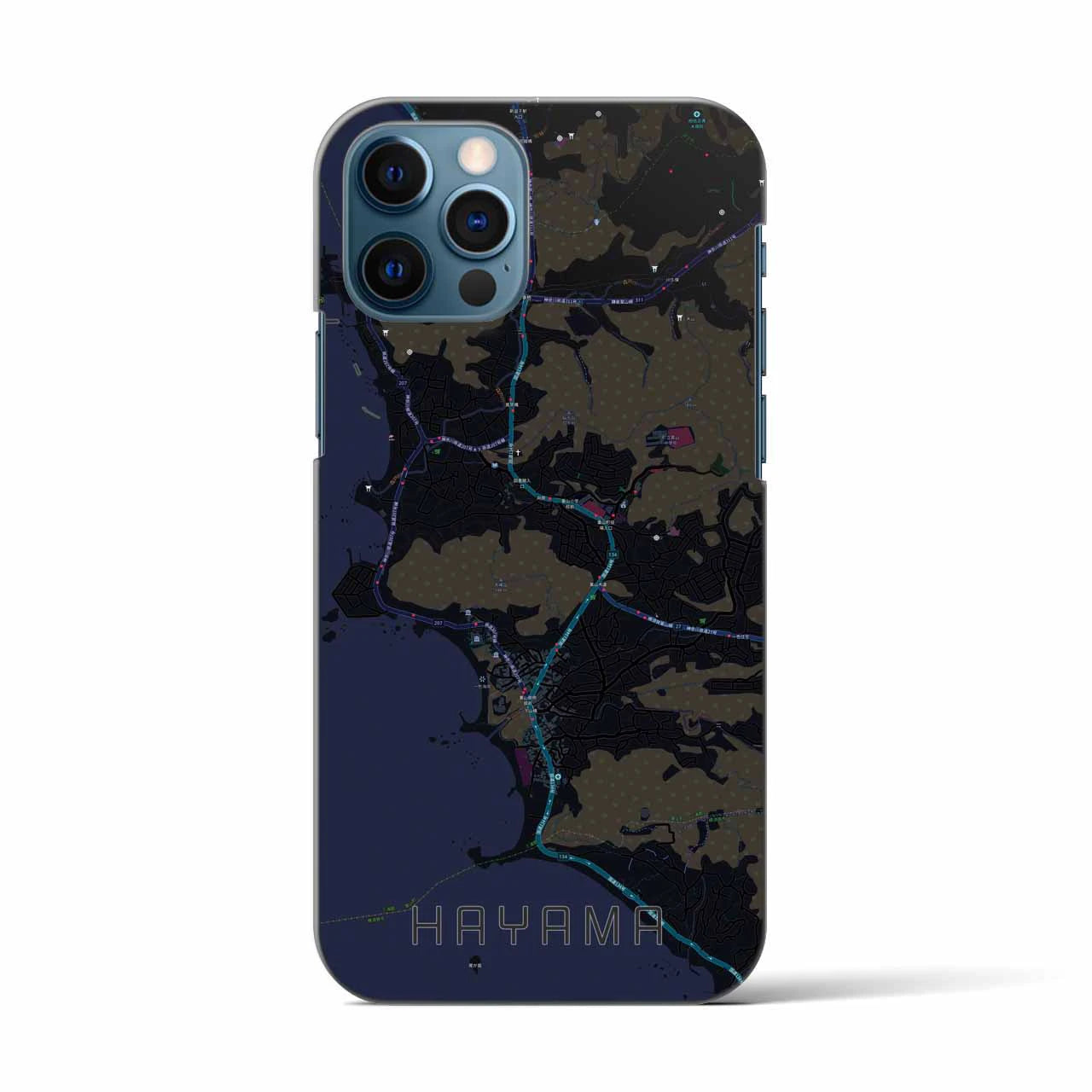 【葉山(神奈川県)】地図柄iPhoneケース(バックカバータイプ)