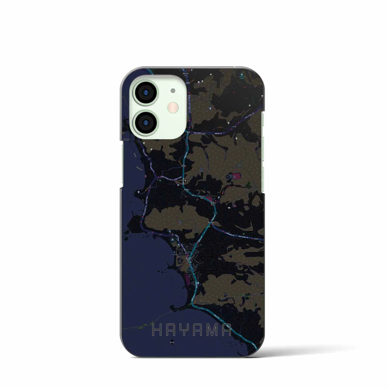 【葉山(神奈川県)】地図柄iPhoneケース(バックカバータイプ)