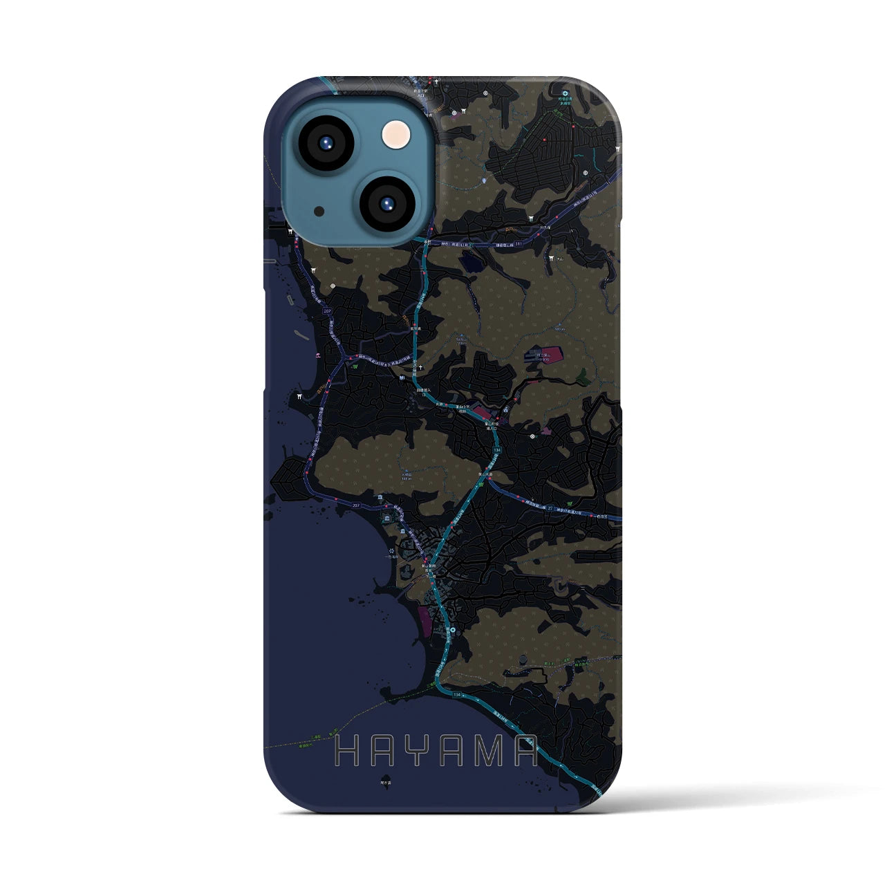 【葉山(神奈川県)】地図柄iPhoneケース(バックカバータイプ)