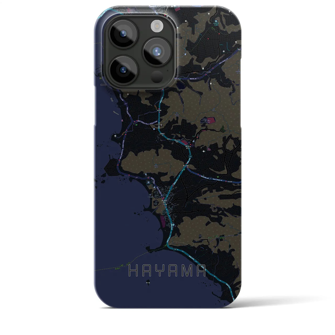 【葉山(神奈川県)】地図柄iPhoneケース(バックカバータイプ)