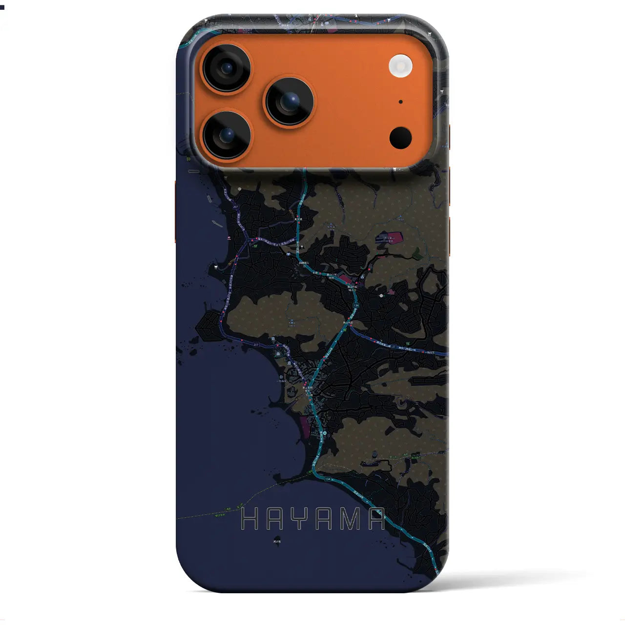 【葉山(神奈川県)】地図柄iPhoneケース(バックカバータイプ)