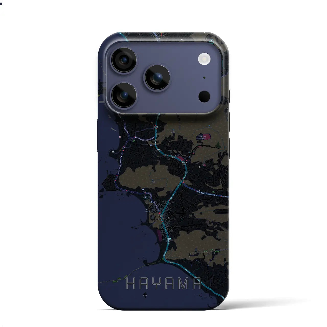 【葉山(神奈川県)】地図柄iPhoneケース(バックカバータイプ)