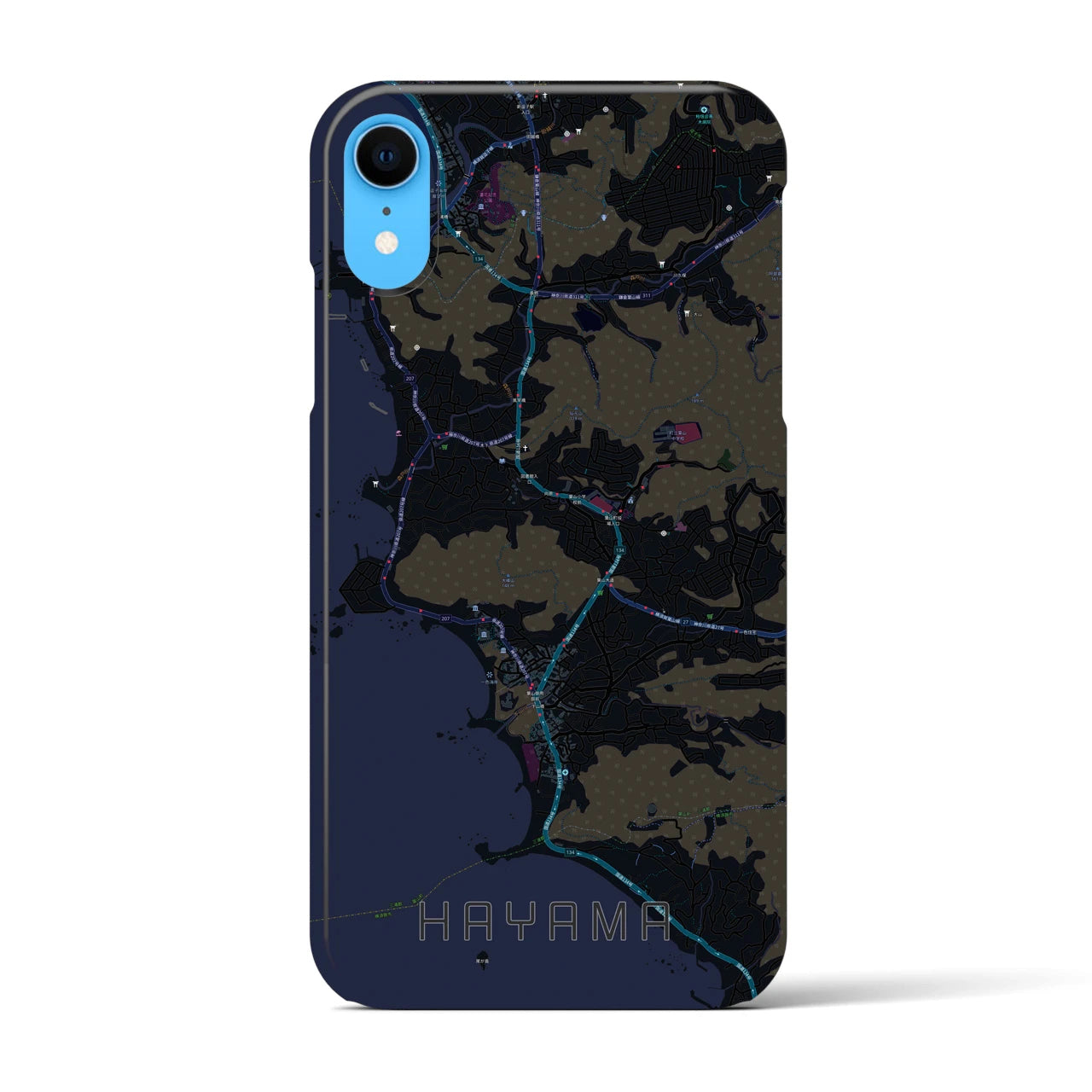 【葉山(神奈川県)】地図柄iPhoneケース(バックカバータイプ)