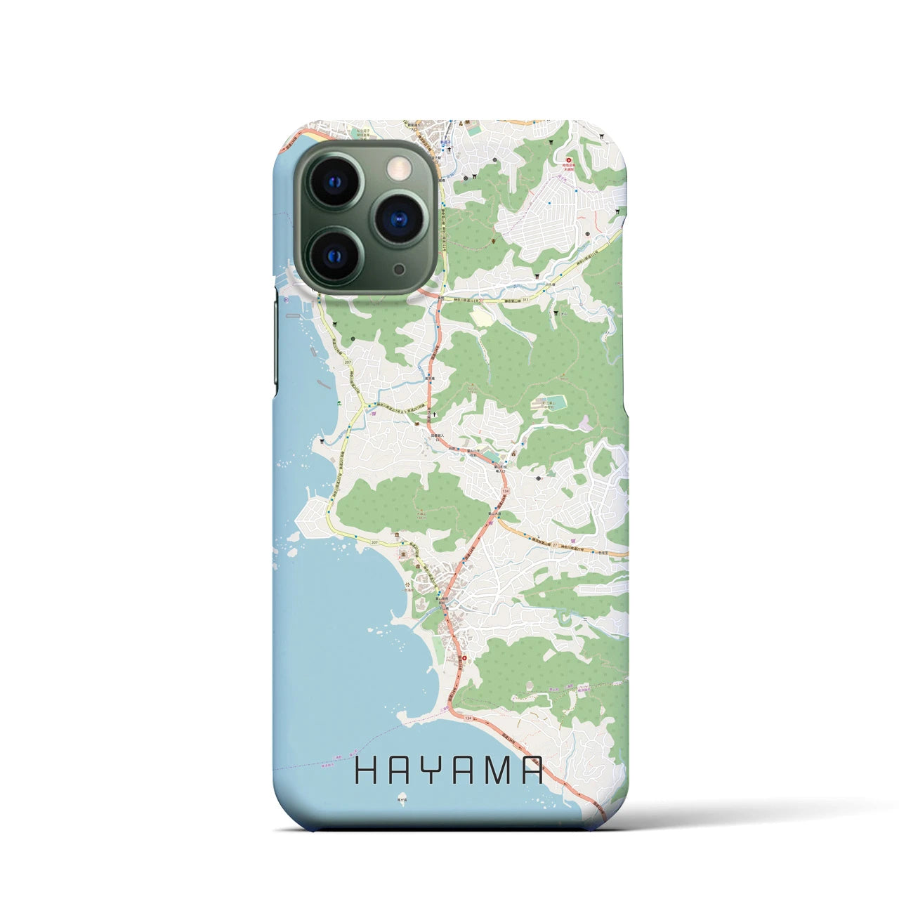 【葉山(神奈川県)】地図柄iPhoneケース(バックカバータイプ)