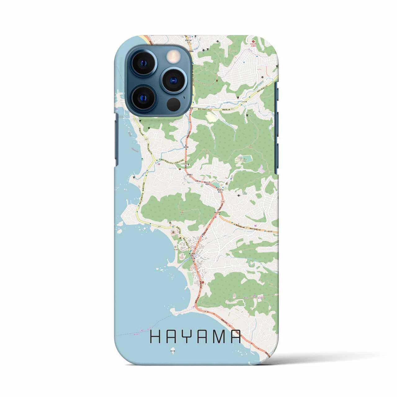 【葉山(神奈川県)】地図柄iPhoneケース(バックカバータイプ)