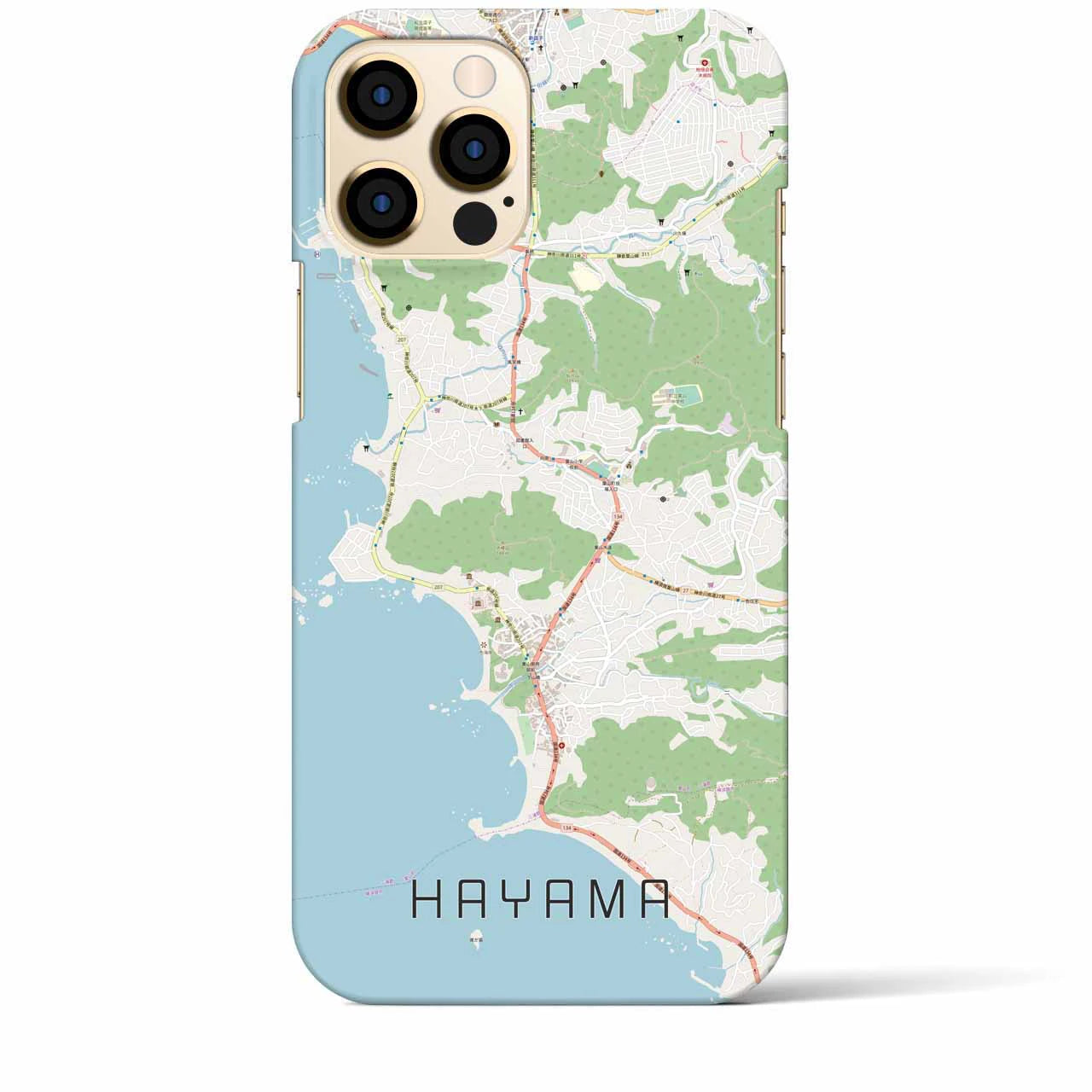 【葉山(神奈川県)】地図柄iPhoneケース(バックカバータイプ)