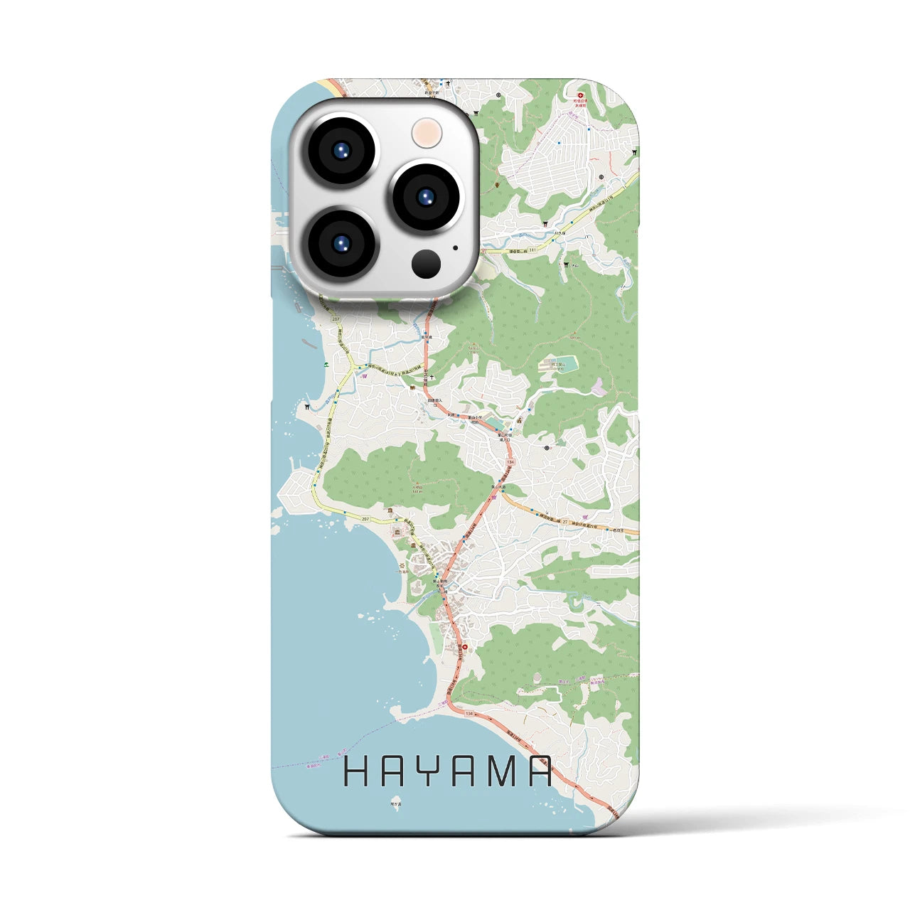 【葉山(神奈川県)】地図柄iPhoneケース(バックカバータイプ)