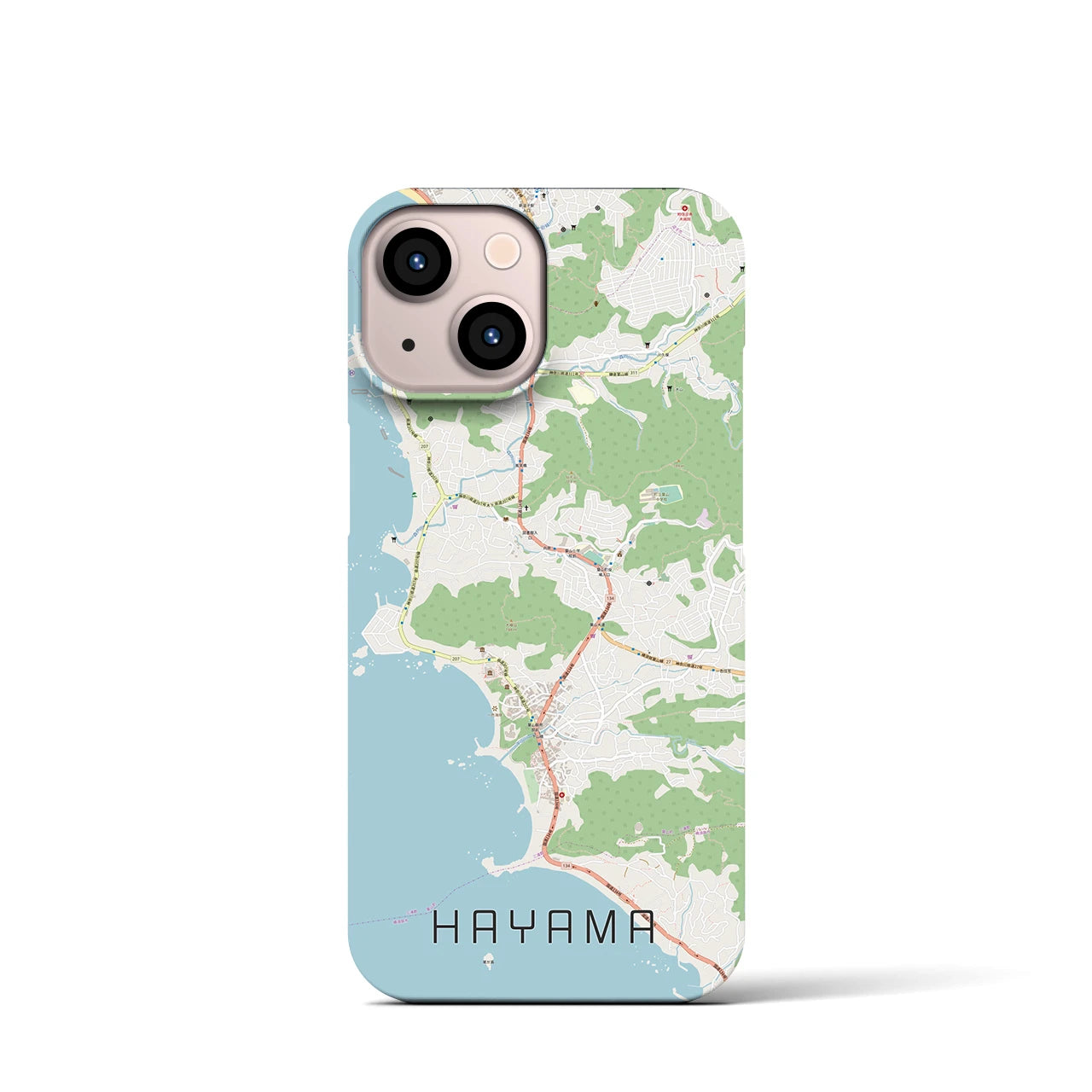 【葉山(神奈川県)】地図柄iPhoneケース(バックカバータイプ)