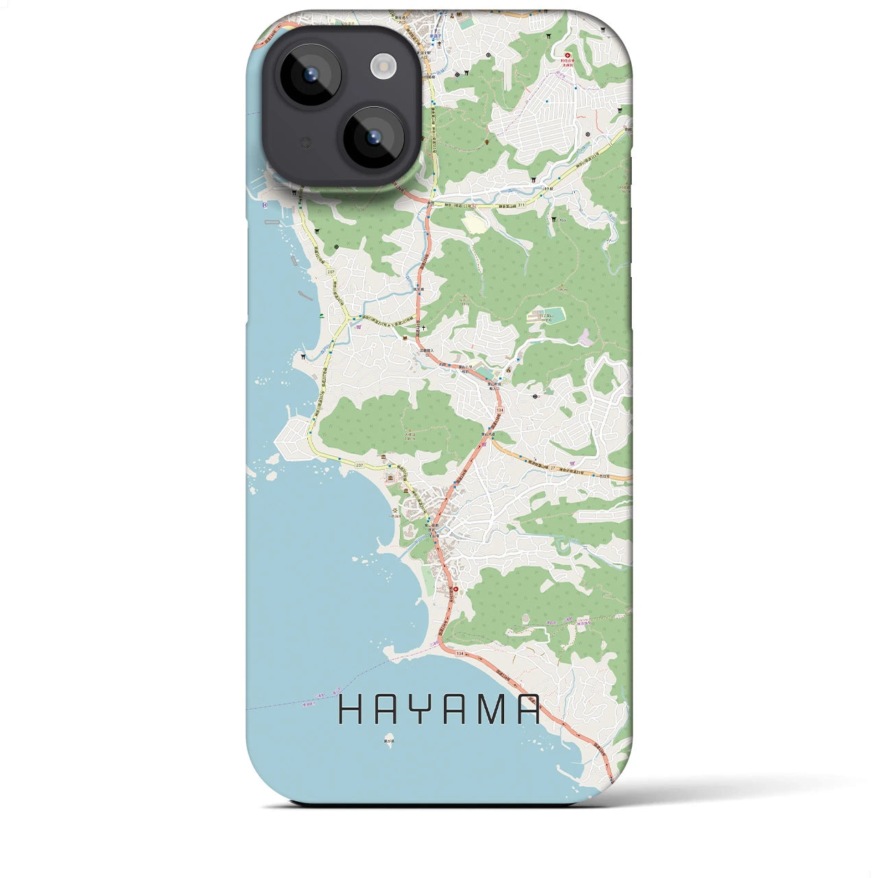 【葉山(神奈川県)】地図柄iPhoneケース(バックカバータイプ)