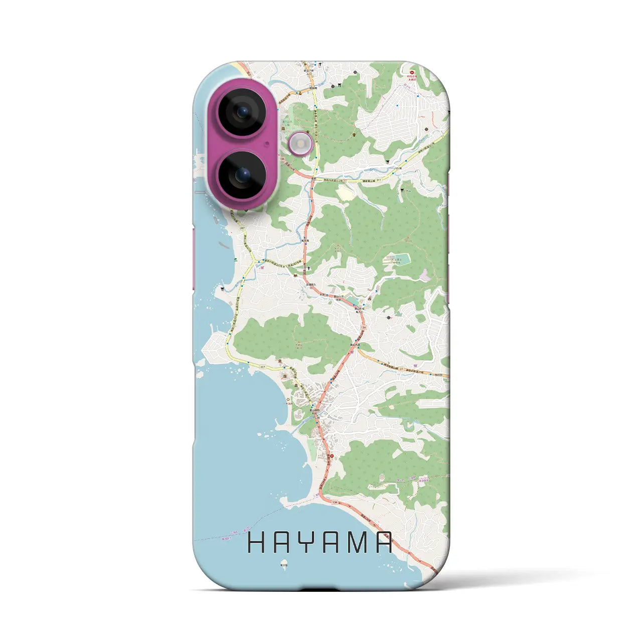 【葉山(神奈川県)】地図柄iPhoneケース(バックカバータイプ)