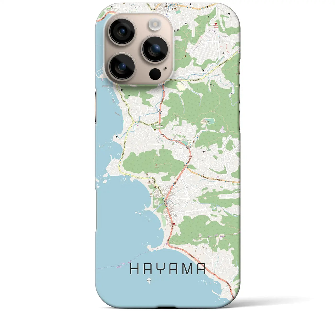 【葉山(神奈川県)】地図柄iPhoneケース(バックカバータイプ)