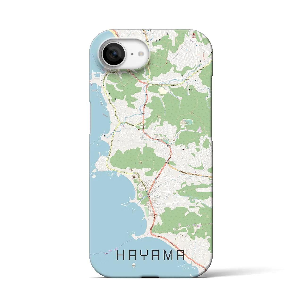 【葉山(神奈川県)】地図柄iPhoneケース(バックカバータイプ)