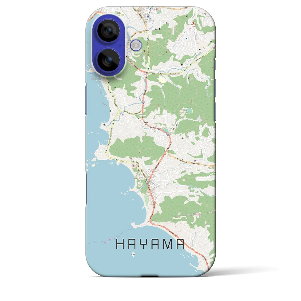 【葉山(神奈川県)】地図柄iPhoneケース(バックカバータイプ)