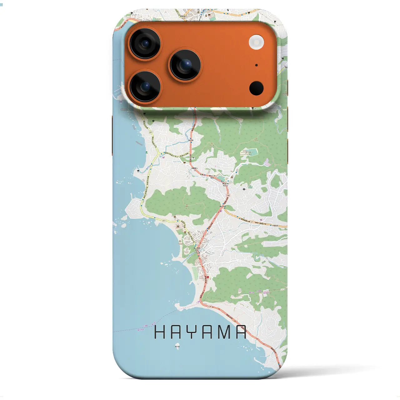 【葉山(神奈川県)】地図柄iPhoneケース(バックカバータイプ)