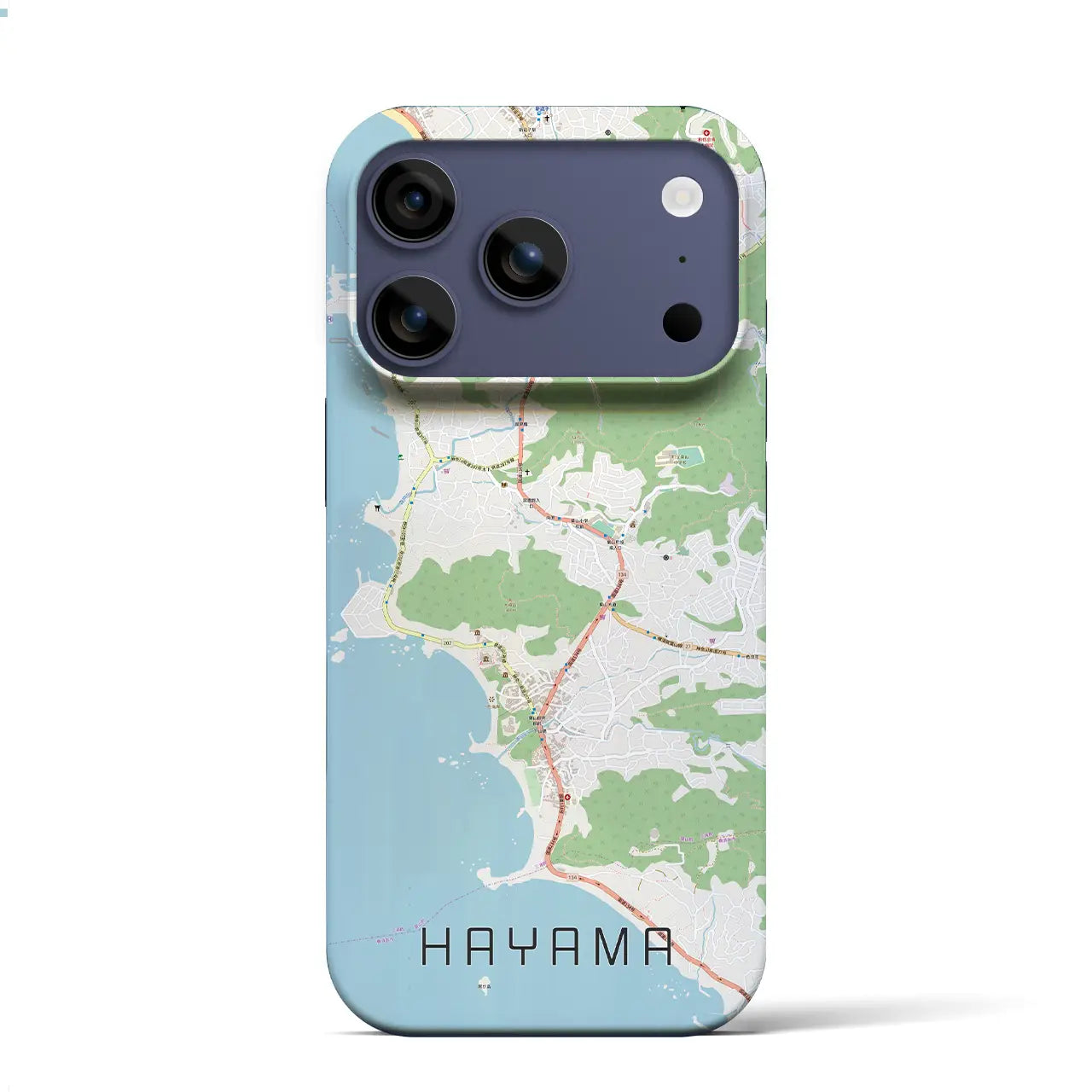 【葉山(神奈川県)】地図柄iPhoneケース(バックカバータイプ)ナチュラル・iPhone 17 Pro Max 用