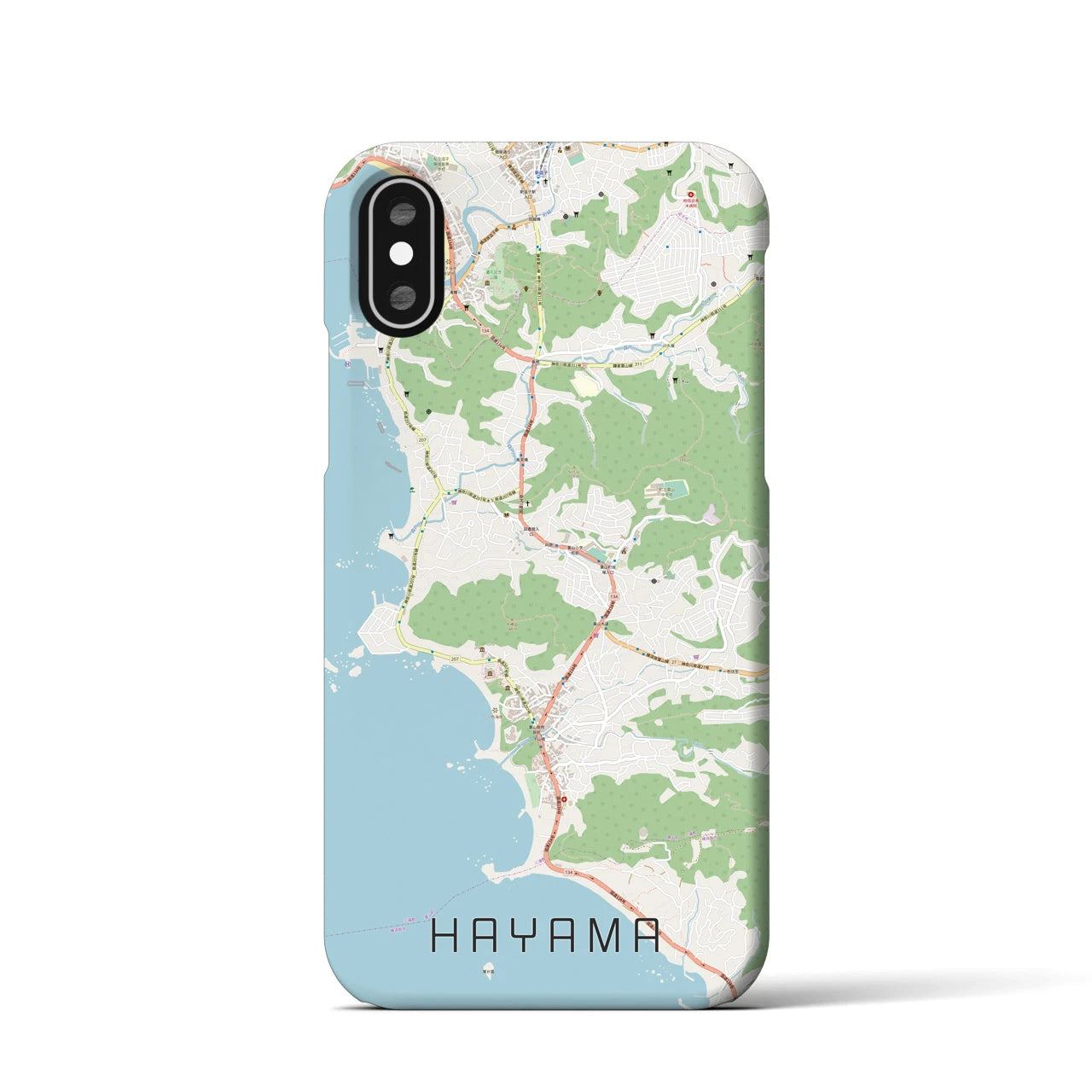 【葉山(神奈川県)】地図柄iPhoneケース(バックカバータイプ)