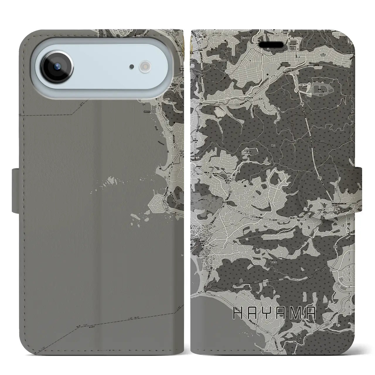 【葉山(神奈川県)】地図柄iPhoneケース(手帳タイプ)