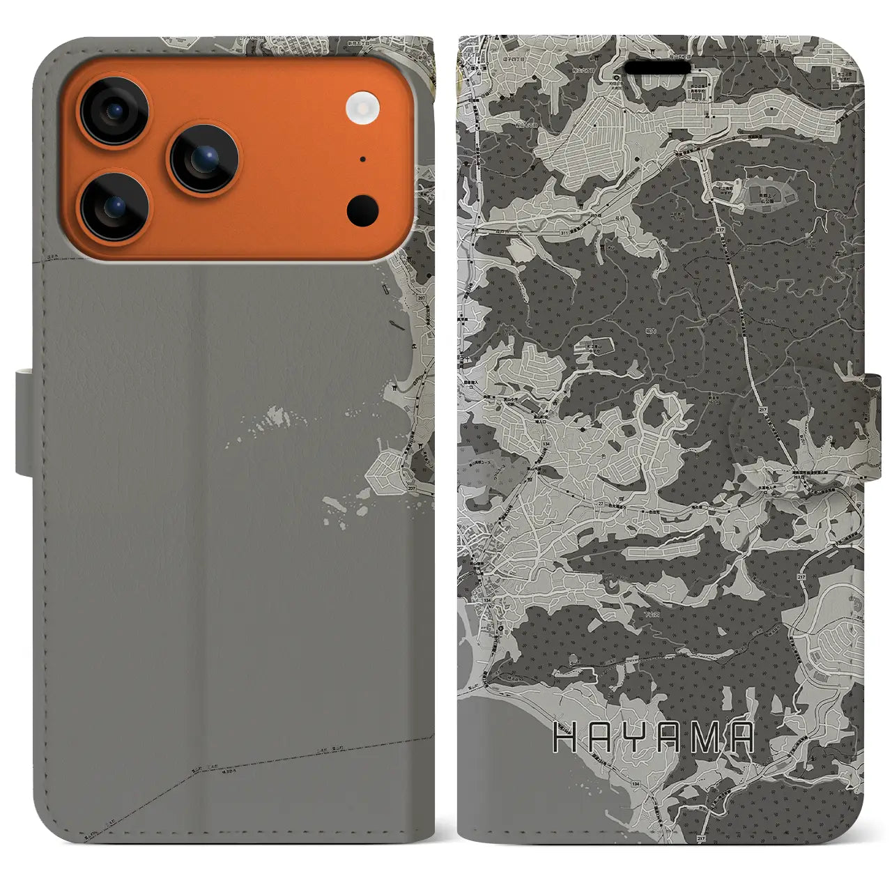 【葉山(神奈川県)】地図柄iPhoneケース(手帳タイプ)