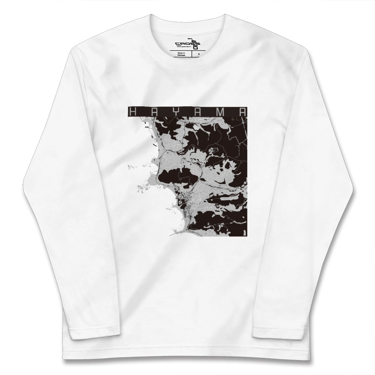 【葉山(神奈川県)】地図柄ロングスリーブTシャツ