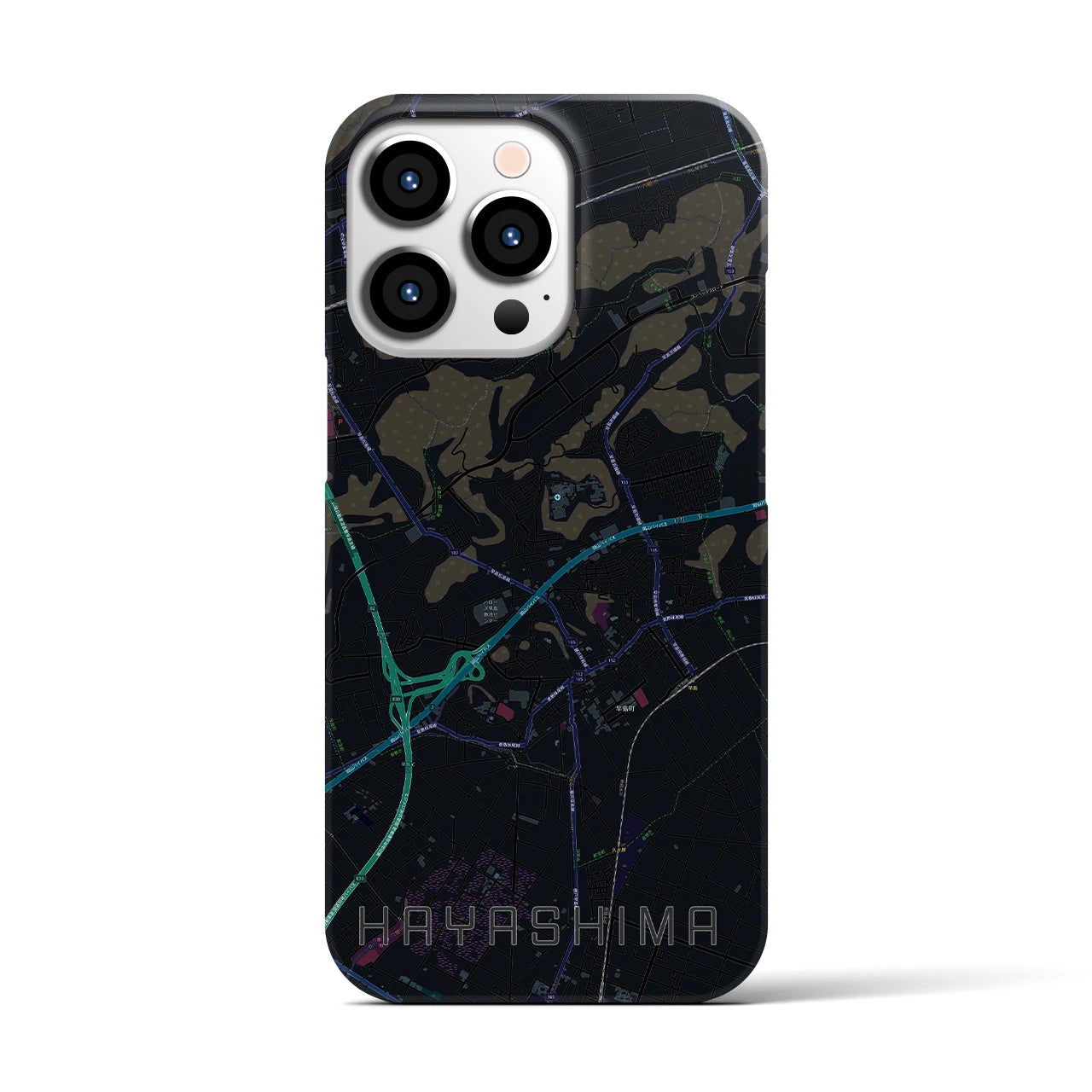 【早島(岡山県)】地図柄iPhoneケース(バックカバータイプ)