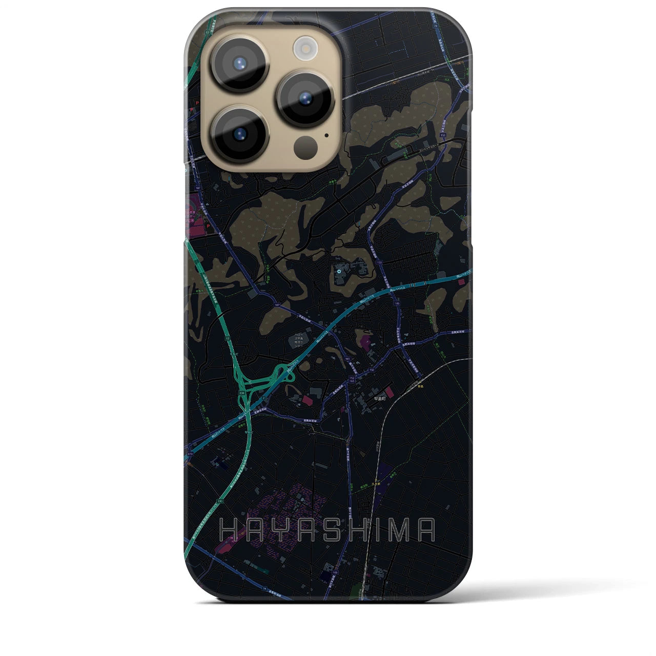 【早島(岡山県)】地図柄iPhoneケース(バックカバータイプ)