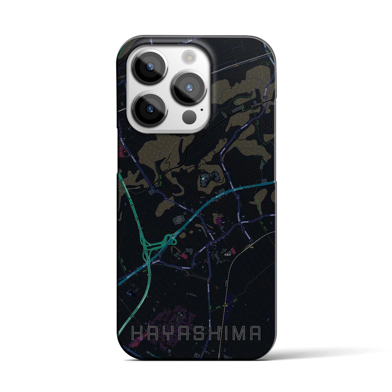 【早島(岡山県)】地図柄iPhoneケース(バックカバータイプ)