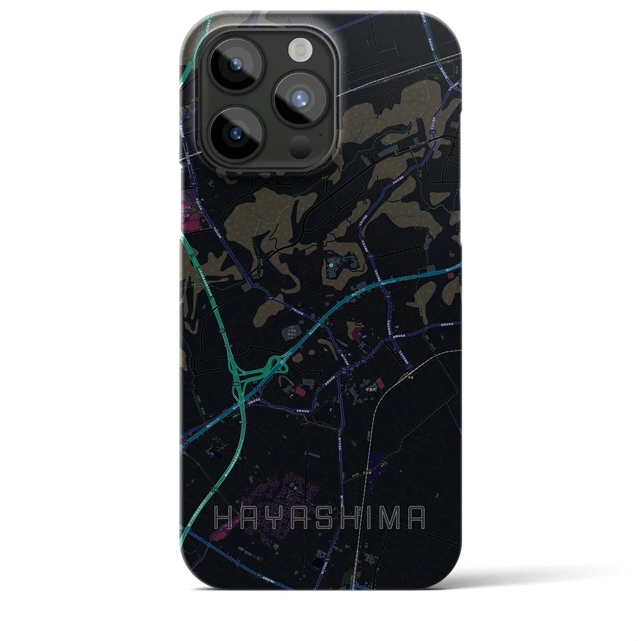 【早島(岡山県)】地図柄iPhoneケース(バックカバータイプ)