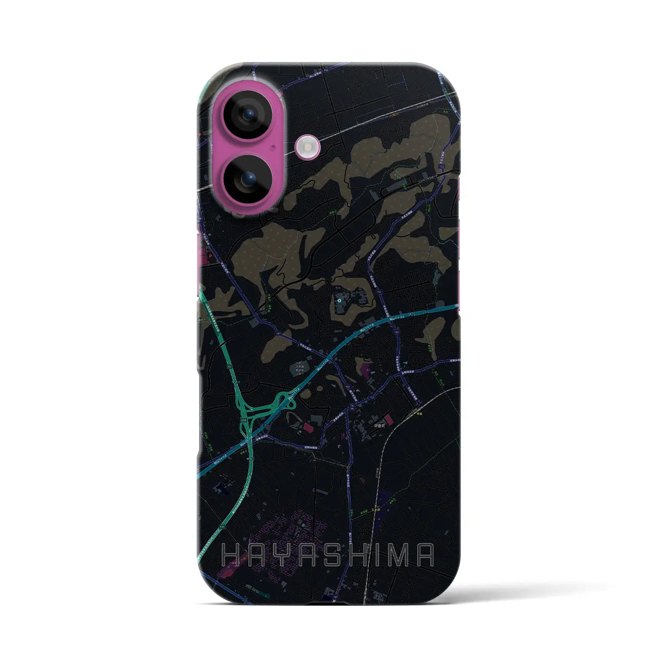 【早島(岡山県)】地図柄iPhoneケース(バックカバータイプ)