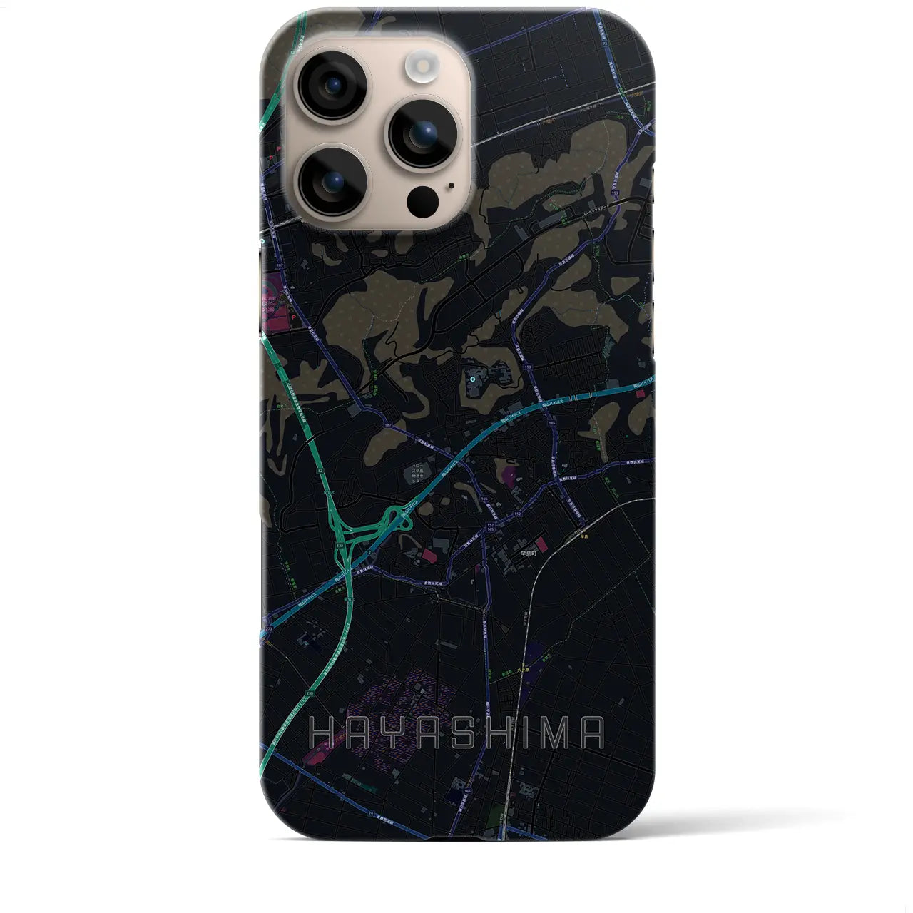 【早島(岡山県)】地図柄iPhoneケース(バックカバータイプ)