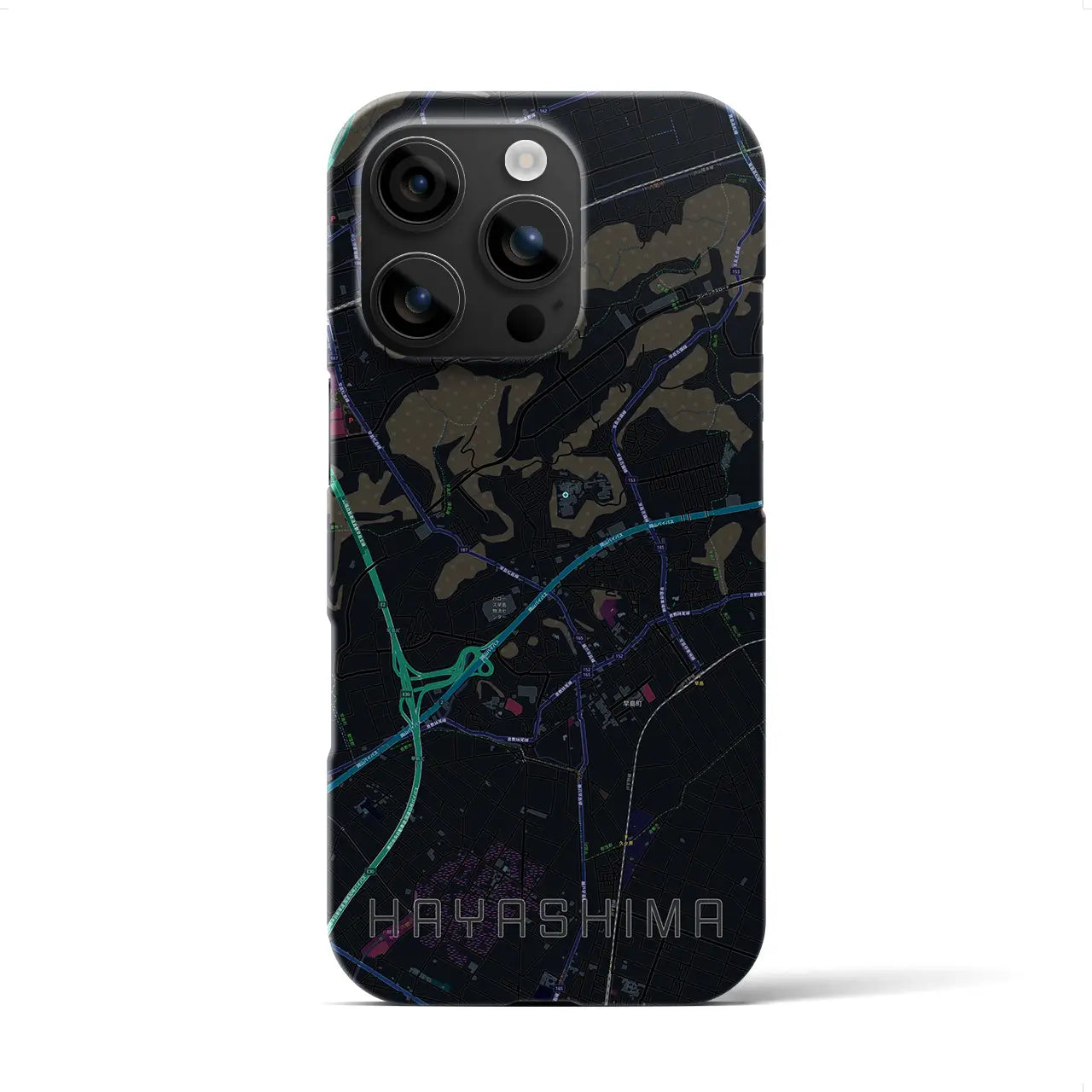 【早島(岡山県)】地図柄iPhoneケース(バックカバータイプ)