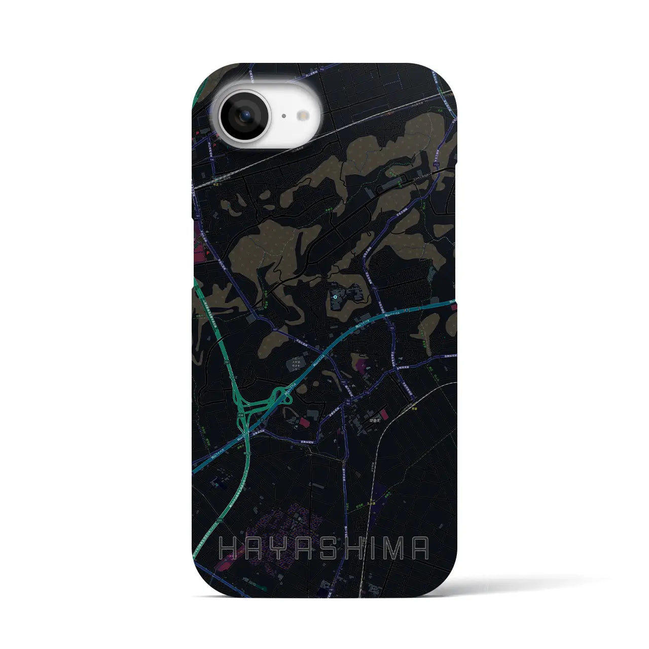 【早島(岡山県)】地図柄iPhoneケース(バックカバータイプ)