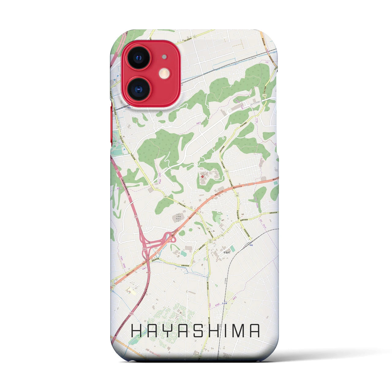 【早島(岡山県)】地図柄iPhoneケース(バックカバータイプ)