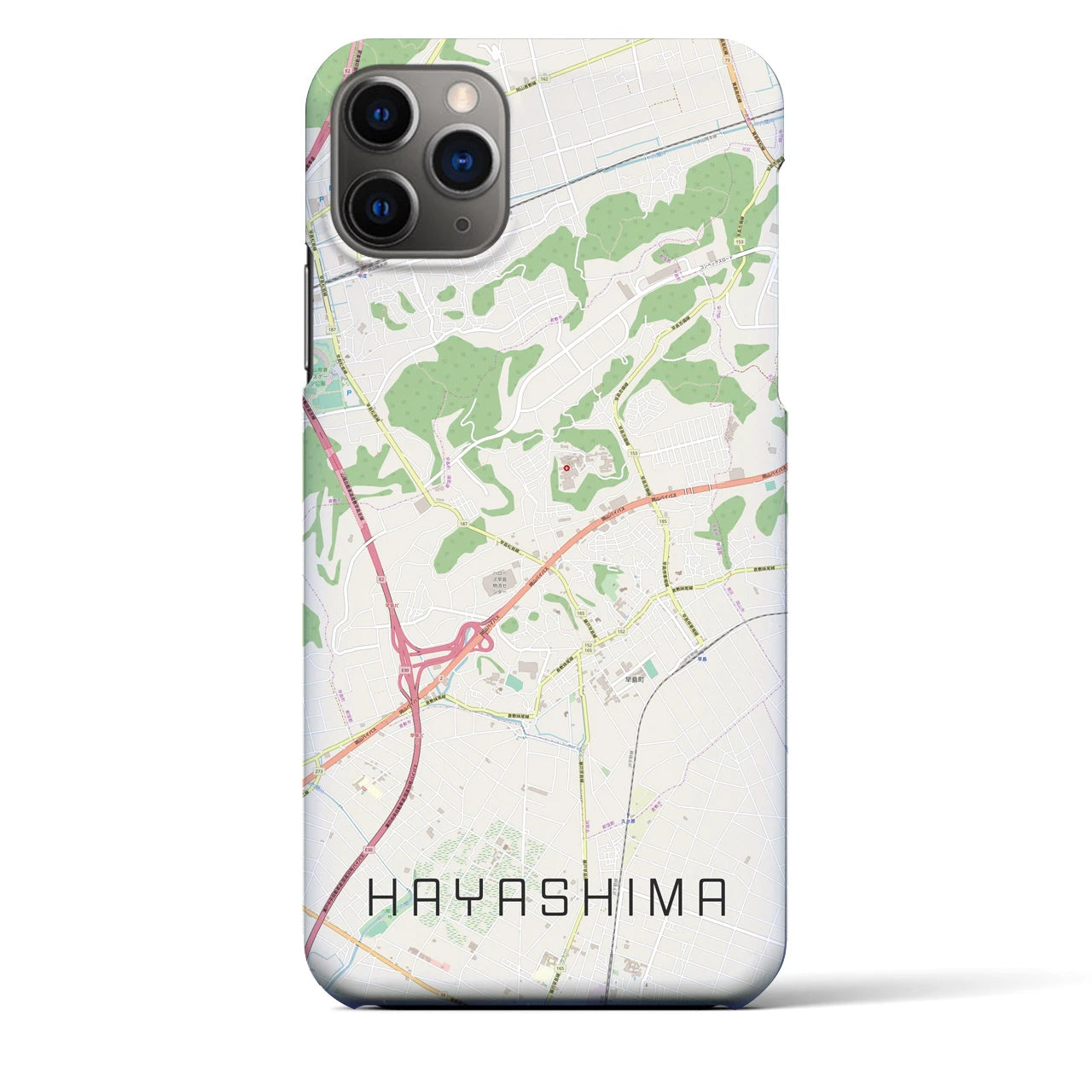 【早島(岡山県)】地図柄iPhoneケース(バックカバータイプ)