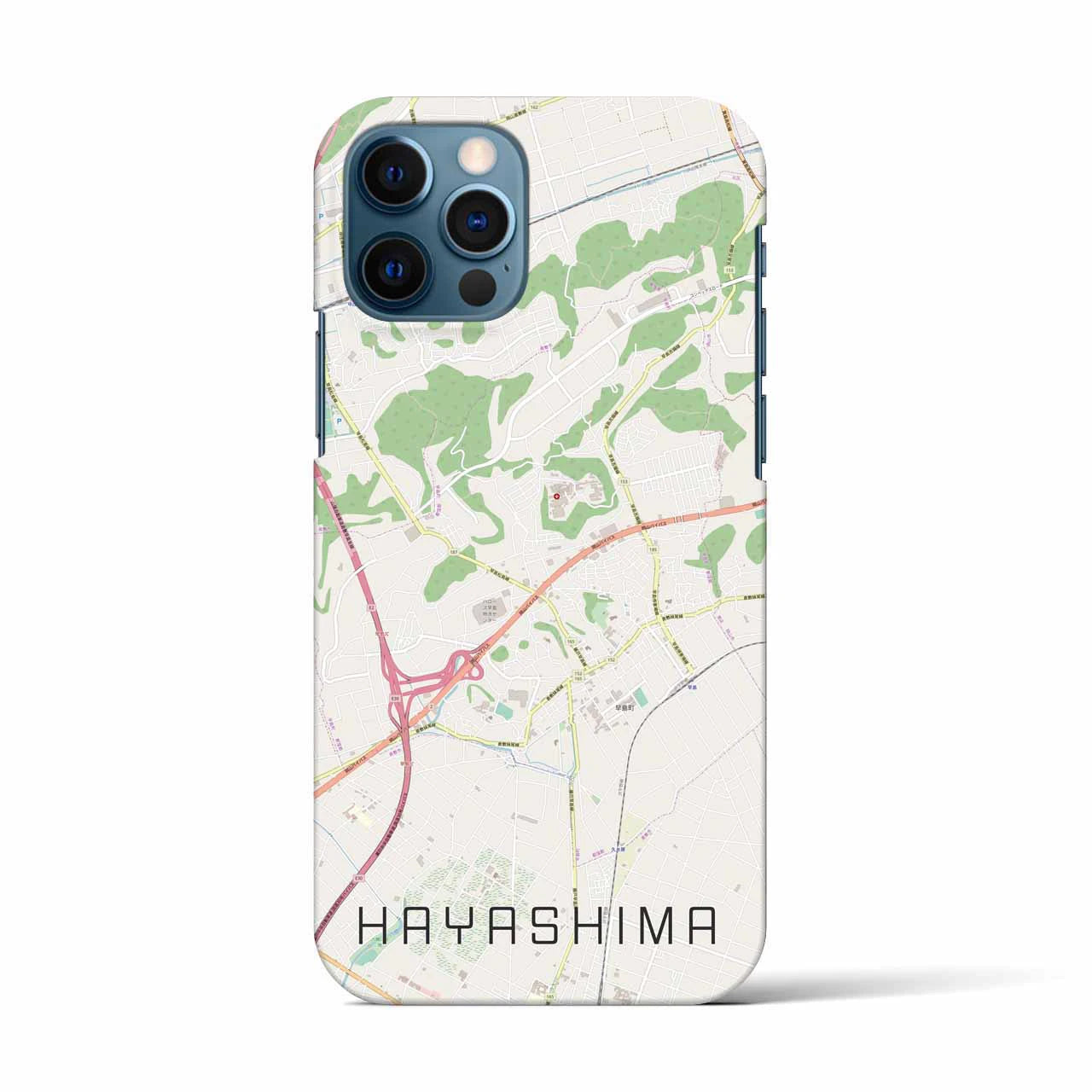 【早島(岡山県)】地図柄iPhoneケース(バックカバータイプ)