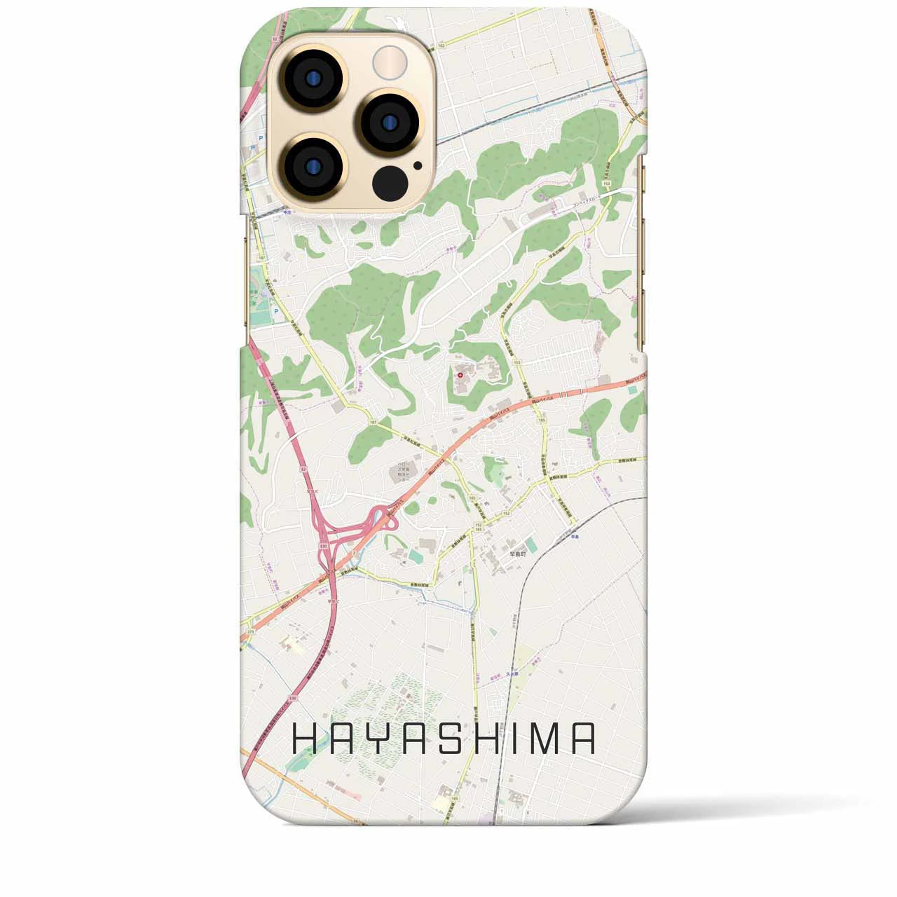 【早島(岡山県)】地図柄iPhoneケース(バックカバータイプ)