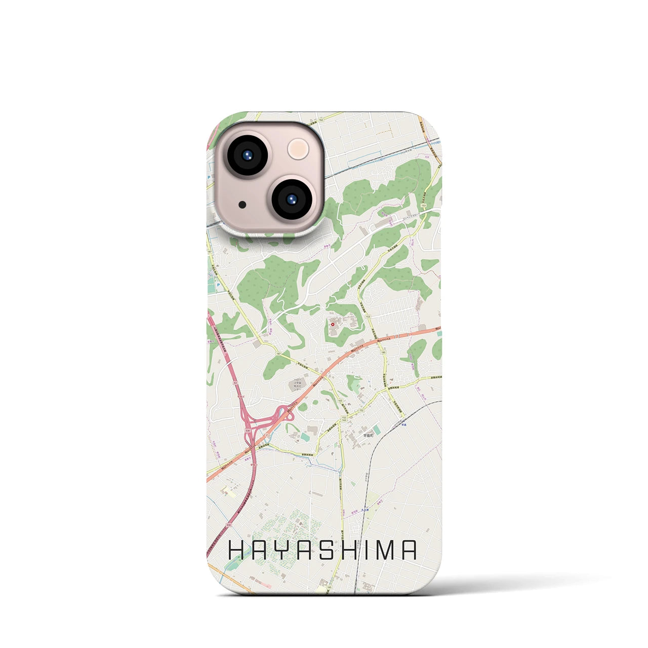 【早島(岡山県)】地図柄iPhoneケース(バックカバータイプ)
