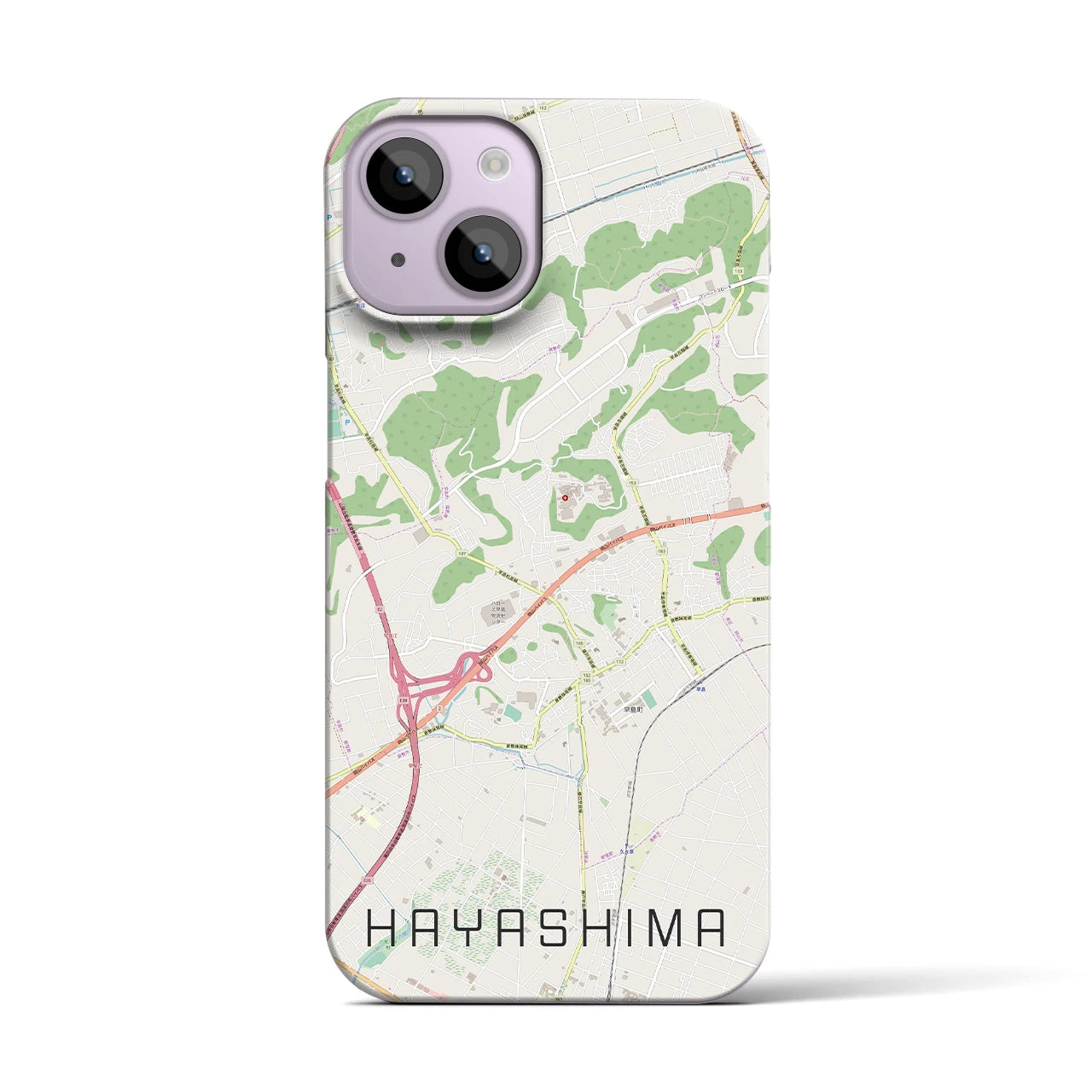 【早島(岡山県)】地図柄iPhoneケース(バックカバータイプ)