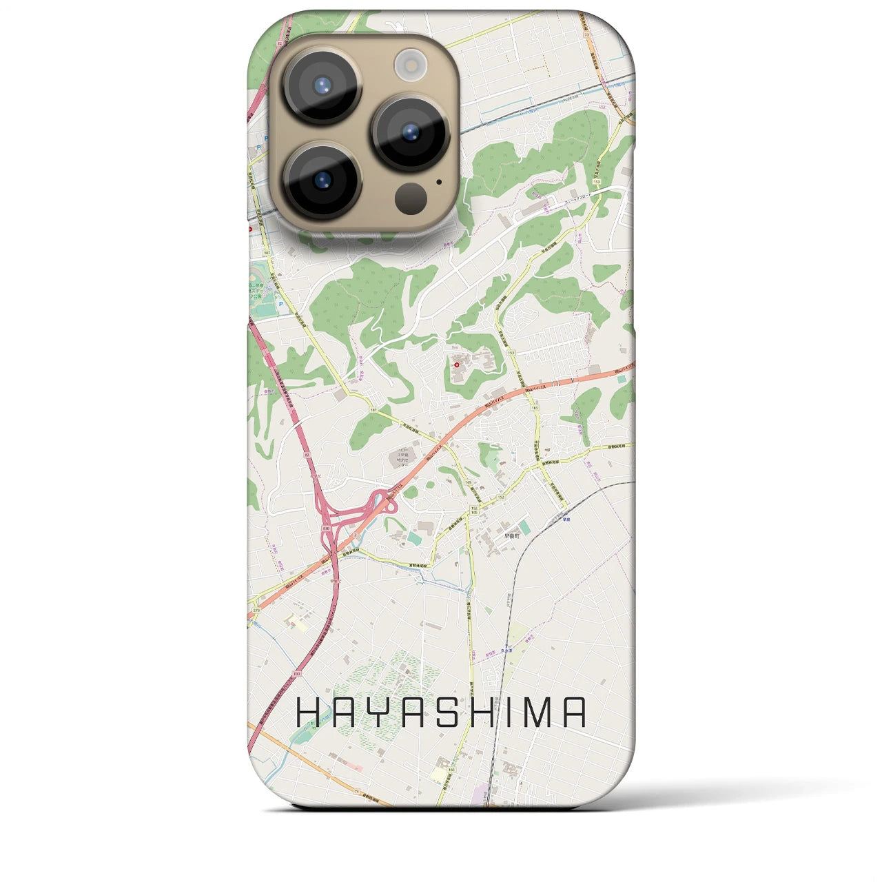 【早島(岡山県)】地図柄iPhoneケース(バックカバータイプ)