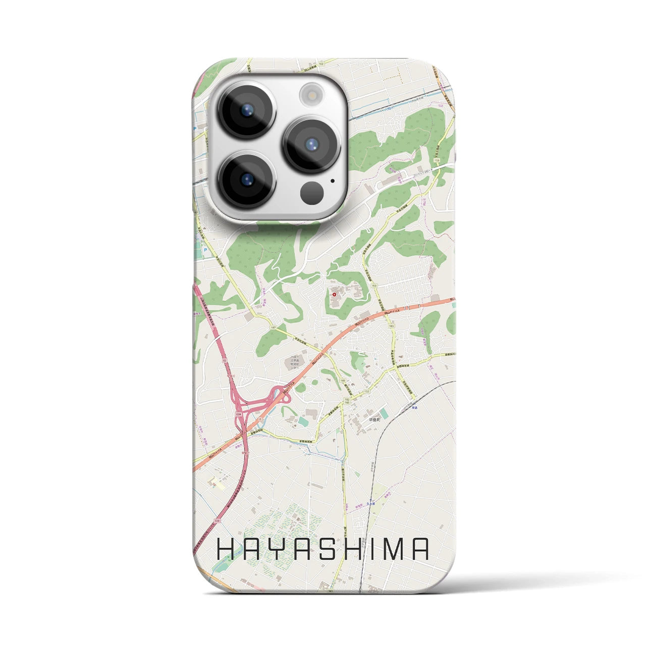 【早島(岡山県)】地図柄iPhoneケース(バックカバータイプ)