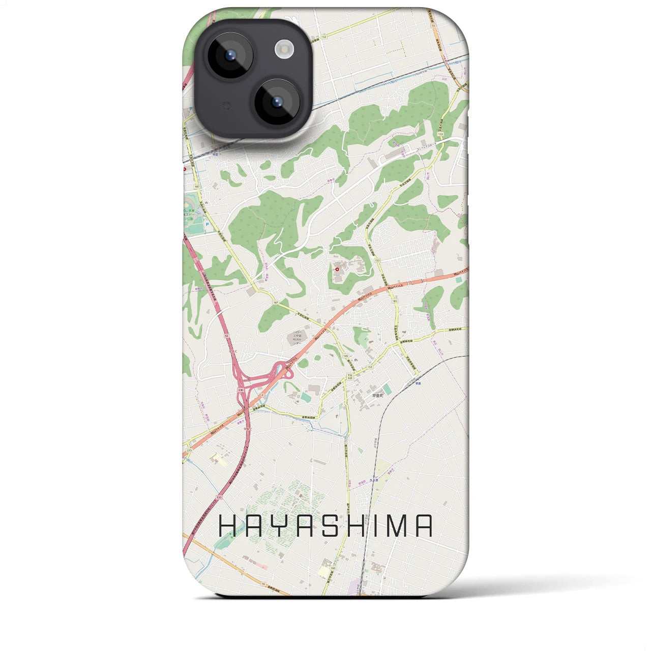 【早島(岡山県)】地図柄iPhoneケース(バックカバータイプ)